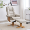 Sardinia Recliner Chair & Footstool in Mushroom